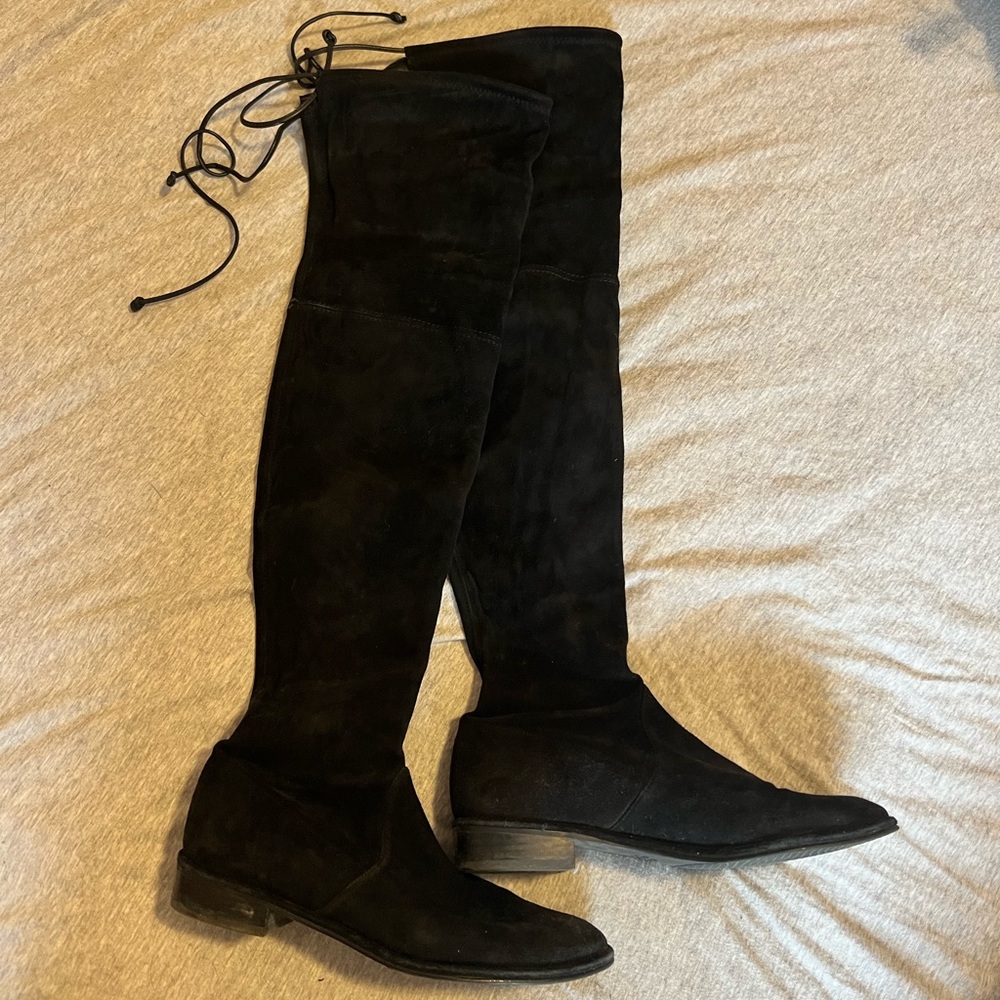 Stuart Weitzman Black Lowland over the knee boots size 6.5